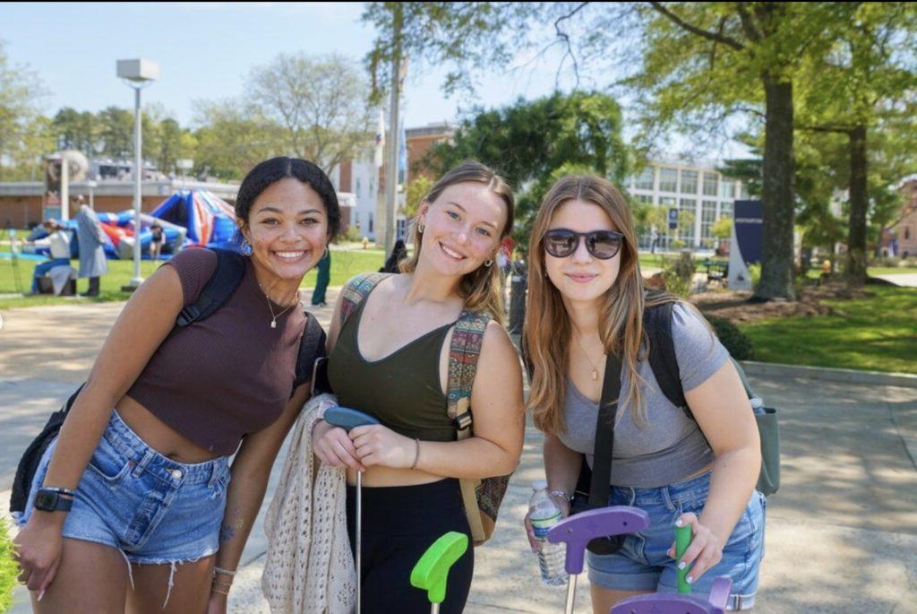 students on campus